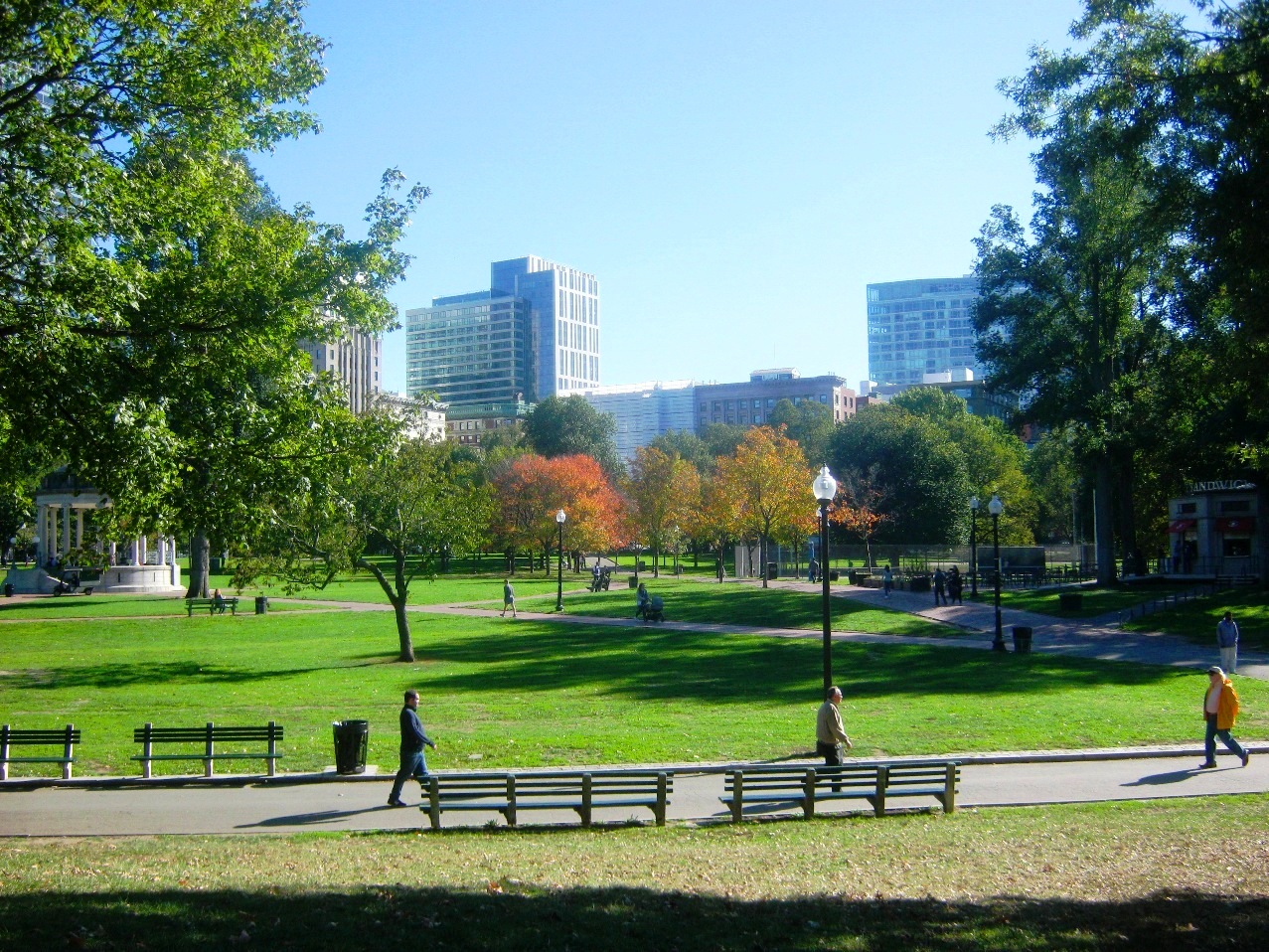 ボストン中心部の公園ボストン・コモン。